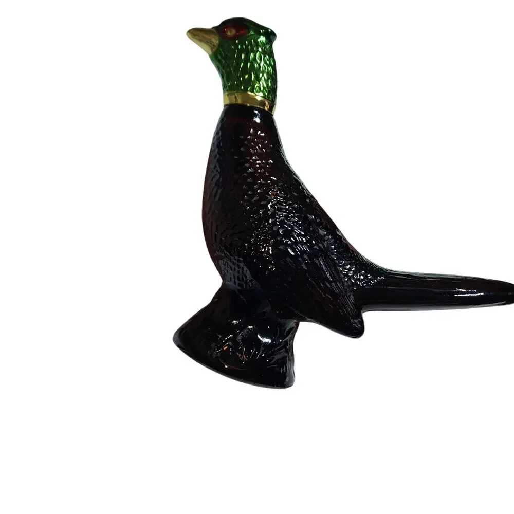 VINTAGE AVON EUC 1970 PHEASANT AFTER SHAVE DECANTER WITH ORIGINAL SCENT